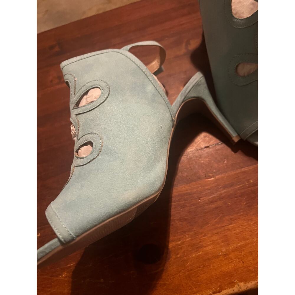 NWT Lane Bryant Women's Sweet Mint Sling Back Heels sz 11W 3 1/4" heel classic - Picture 8 of 16
